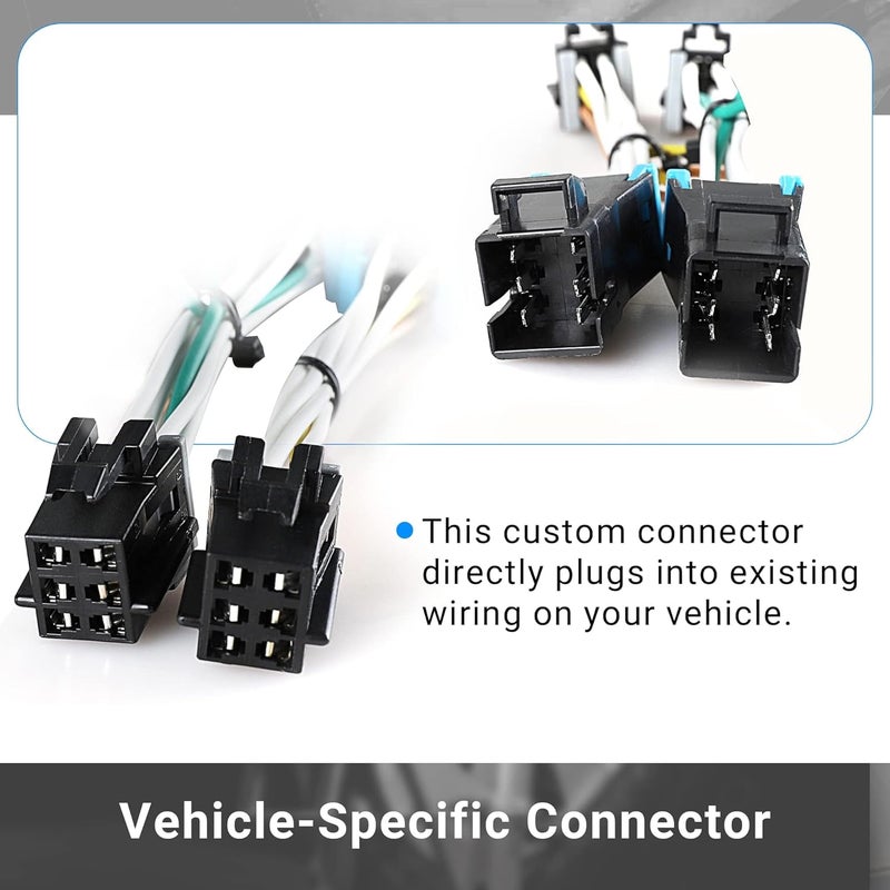 Oyviny Custom 4 Way Trailer Wiring Harness 55540 for 2003-2023 Chevy Express/GMC Savana 1500, 2500, 3500, 4 Way Trailer Light Wiring Kit Express Trailer Harness - Image 2